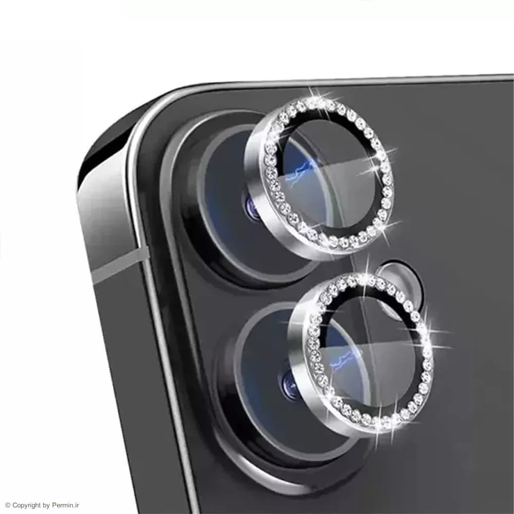 محافظ لنز دوربین نگین‌دار گوشی موبایل اپل iPhone 16/16 Plus