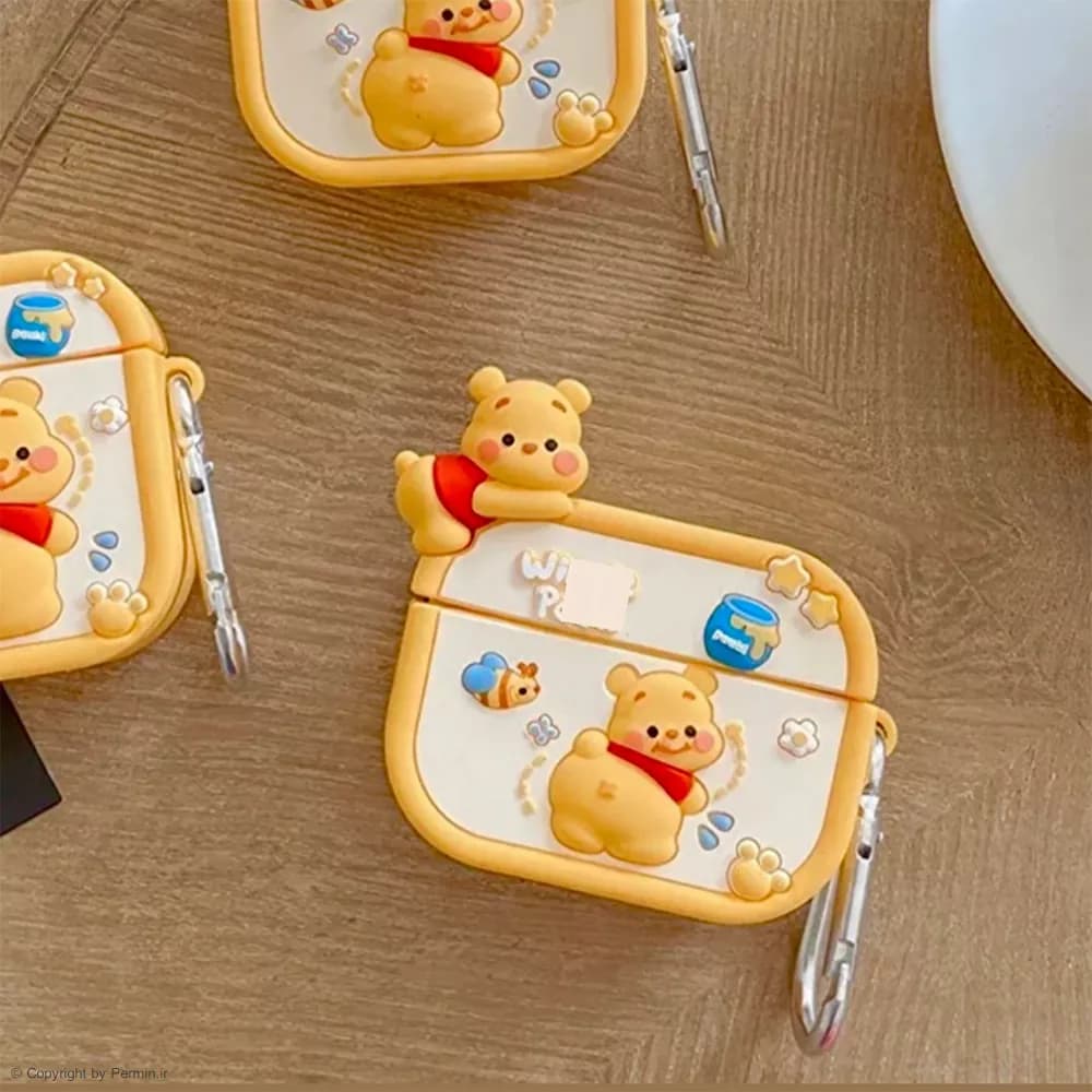 کاور فانتزی طرح Pooh کیس اپل ایرپاد AirPods 1/2 — تصویر ۲