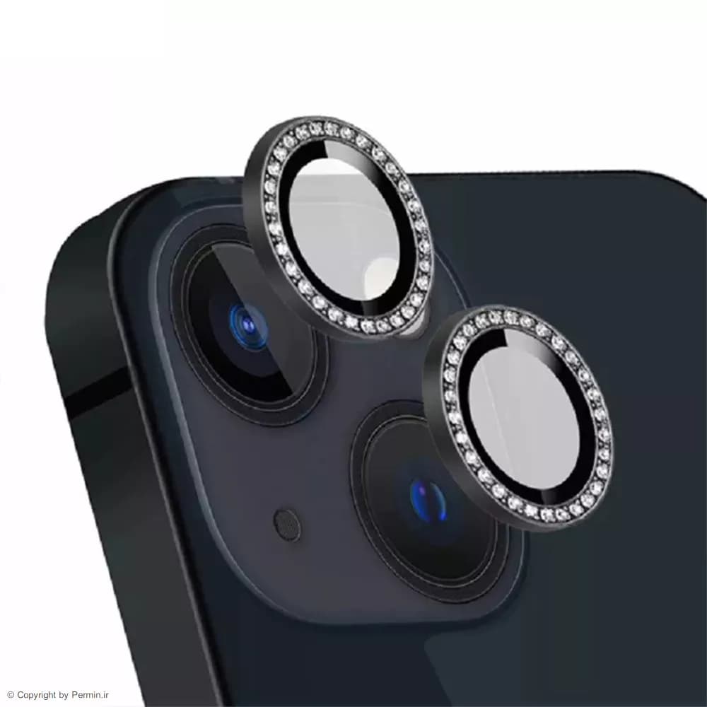 محافظ لنز دوربین نگین دار گوشی موبایل اپل iPhone 13/13 mini