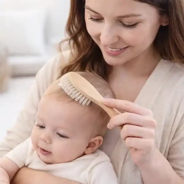 ست شانه و برس چوبی نوزاد برند only baby کد ms-10