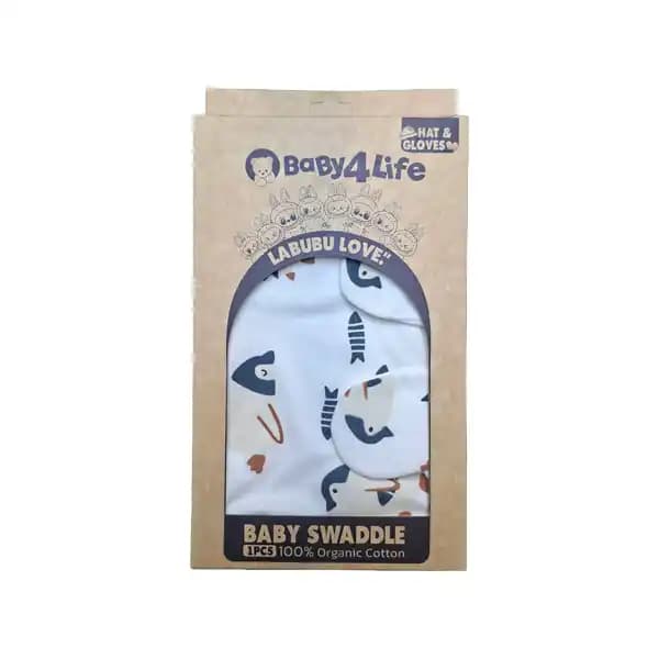قنداق دورپیچ نوزاد طرح پنگوئن برند بی بی 4 لایف baby 4 life کد 8411 — تصویر ۳