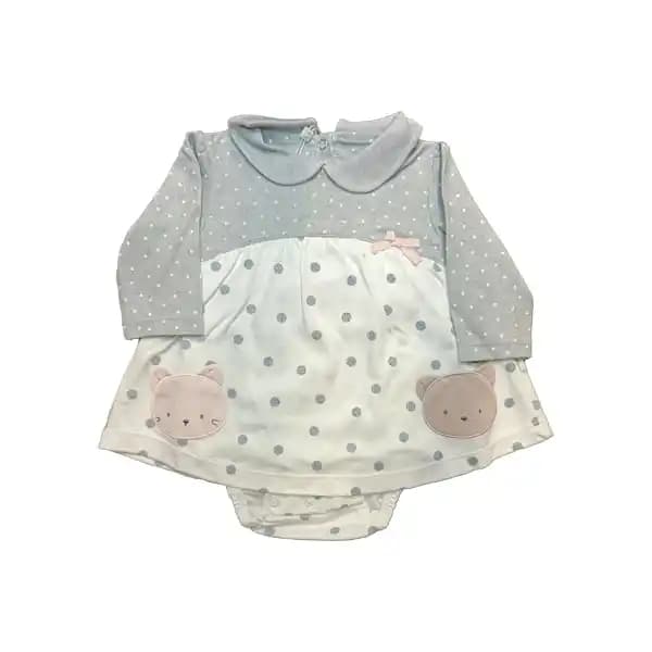 پیراهن فانتزی نوزادی دخترانه طرح لیتل کیتی little kitty برند دانالو danaloo — تصویر ۲