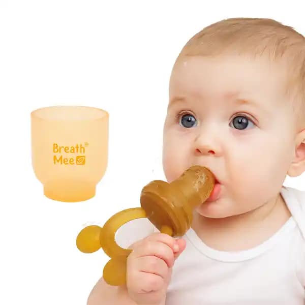 پستانک میوه خوری تمام سیلیکونی نوزاد برند برس می Breath mee