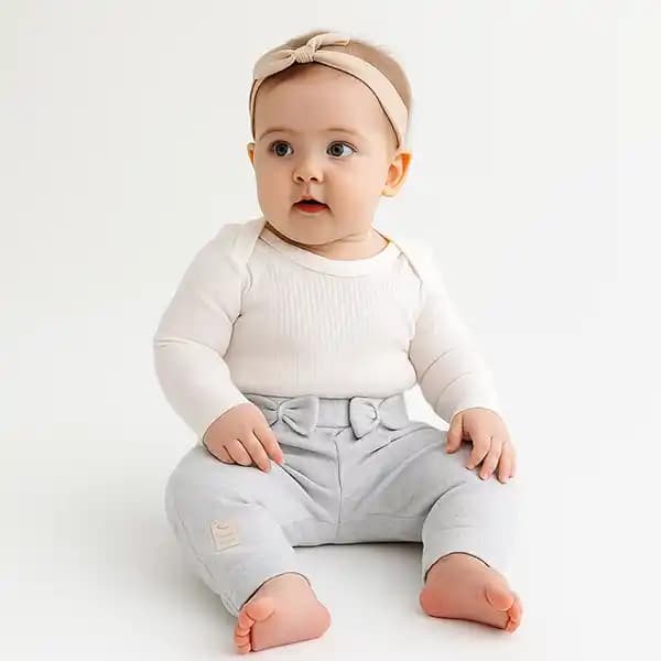 شلوار ساده نوزادی دخترانه طرح لیتل کیتی little kitty برند دانالو danaloo