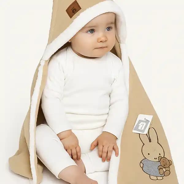 پتو کلاه دار نوزاد طرح خرس و خرگوش برند بیبی لایک Baby like