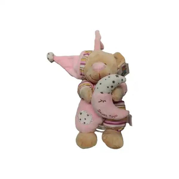 عروسک و آویز تخت موزیکال نوزاد طرح خرس و ماه برند dayan toys — تصویر ۲
