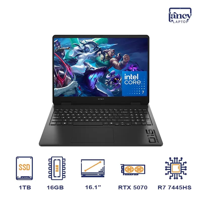 لپ تاپ اپن باکس 16 اینچی اچ پی OMEN 16 Core 7 240H 16GB DDR5 1TB SSD RTX 5070 8GB WUXGA 165Hz