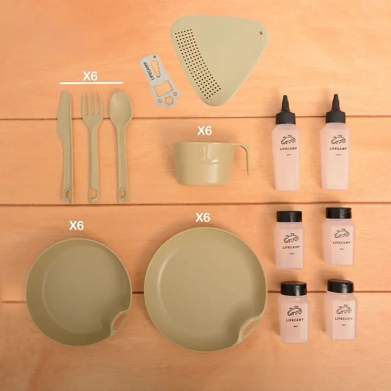 کیف پیکنیک 44 تکه لایف کمپ مدل TRAVEL KIT — تصویر ۴