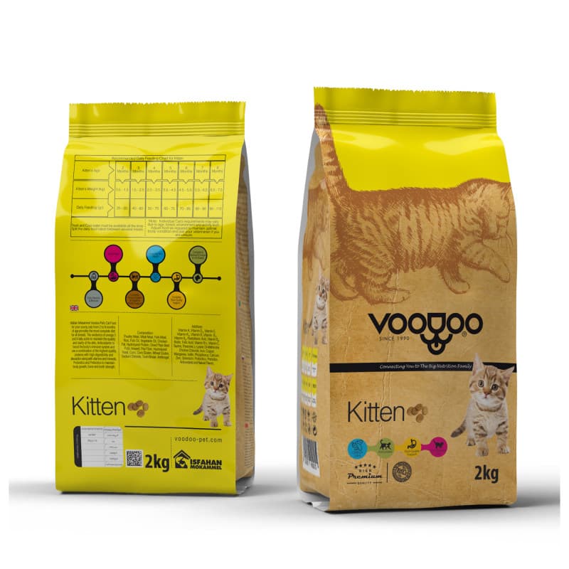 غذای خشک بچه گربه وودو Voodoo وزن 2 کیلوگرم — تصویر ۲
