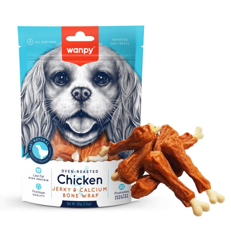 تشویقی سگ ونپی مرغ Wanpy Jerky & Calcium Wraps وزن 100 گرم — تصویر ۲