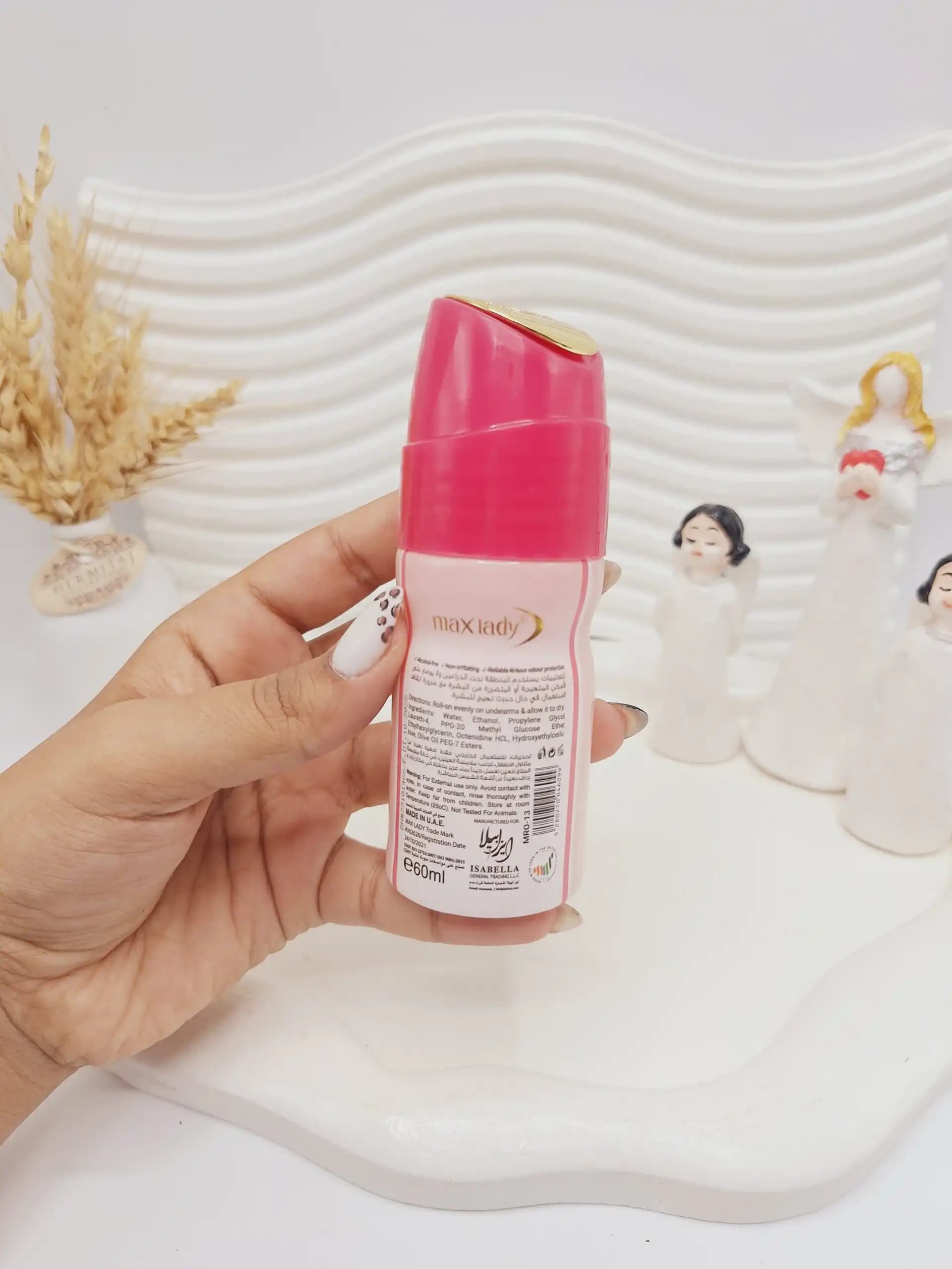 مام رولی زنانه گلی ضد تعریق DEODORANT حجم 60 میل برند مکس لیدی کد 6143