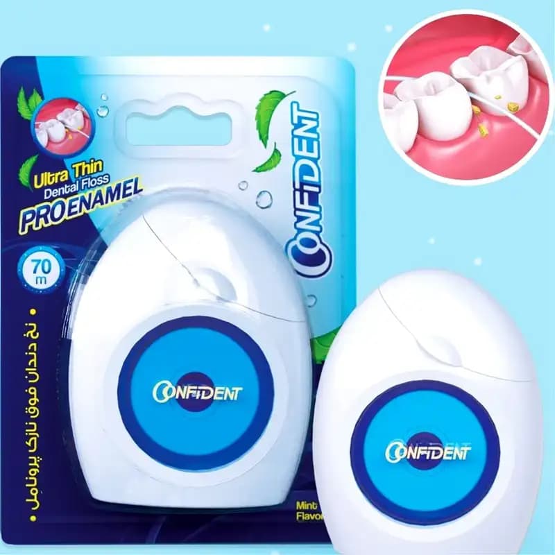 نخ دندان کانفیدنت مدل Pro Enamel (فوق نازک) پرونامل با طعم نعنا – 70 متر — تصویر ۳