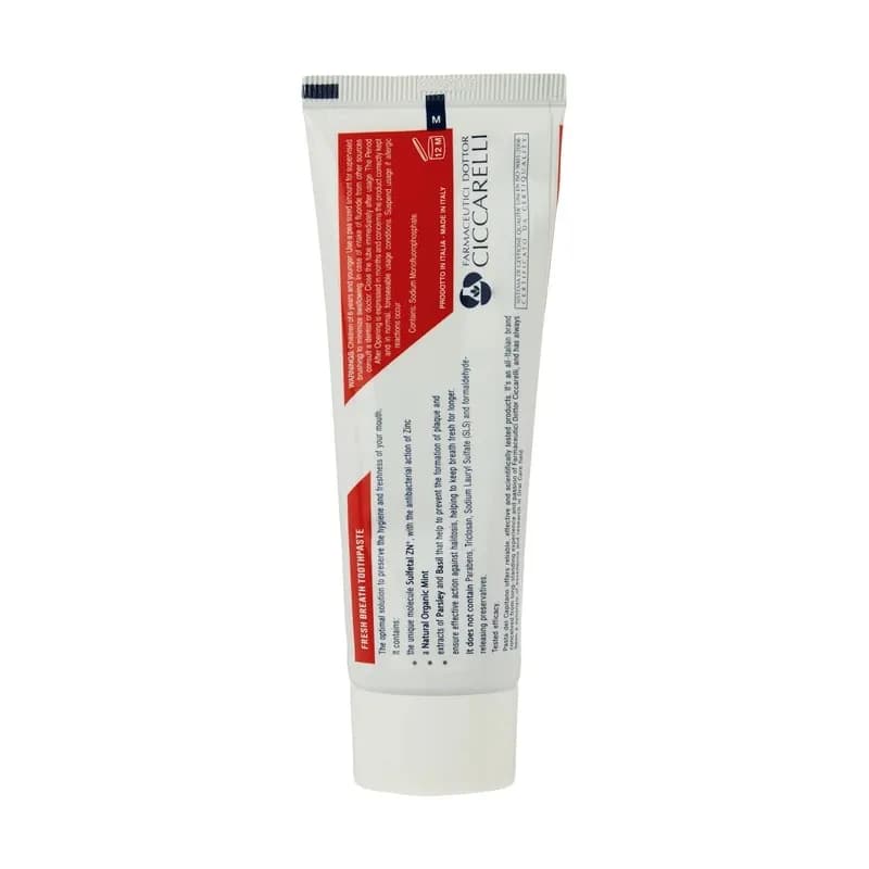 خمیردندان خوشبو کننده دهان پاستا دل کاپیتانو مدل Fresh Breath حجم 75 میلی لیتر — تصویر ۴