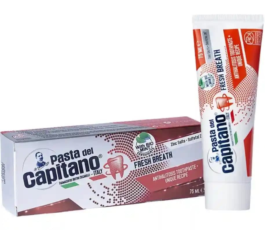 خمیردندان خوشبو کننده دهان پاستا دل کاپیتانو مدل Fresh Breath حجم 75 میلی لیتر — تصویر ۳