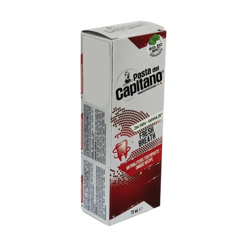 خمیردندان خوشبو کننده دهان پاستا دل کاپیتانو مدل Fresh Breath حجم 75 میلی لیتر — تصویر ۵