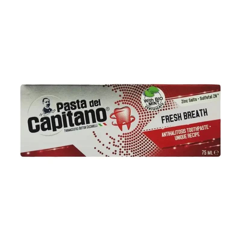 خمیردندان خوشبو کننده دهان پاستا دل کاپیتانو مدل Fresh Breath حجم 75 میلی لیتر — تصویر ۲