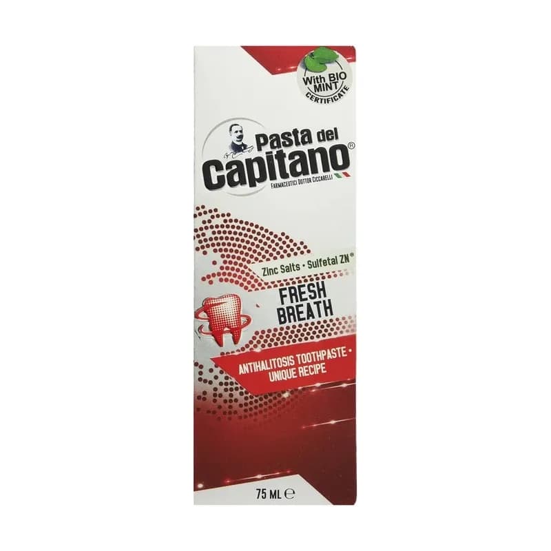 خمیردندان خوشبو کننده دهان پاستا دل کاپیتانو مدل Fresh Breath حجم 75 میلی لیتر — تصویر ۶