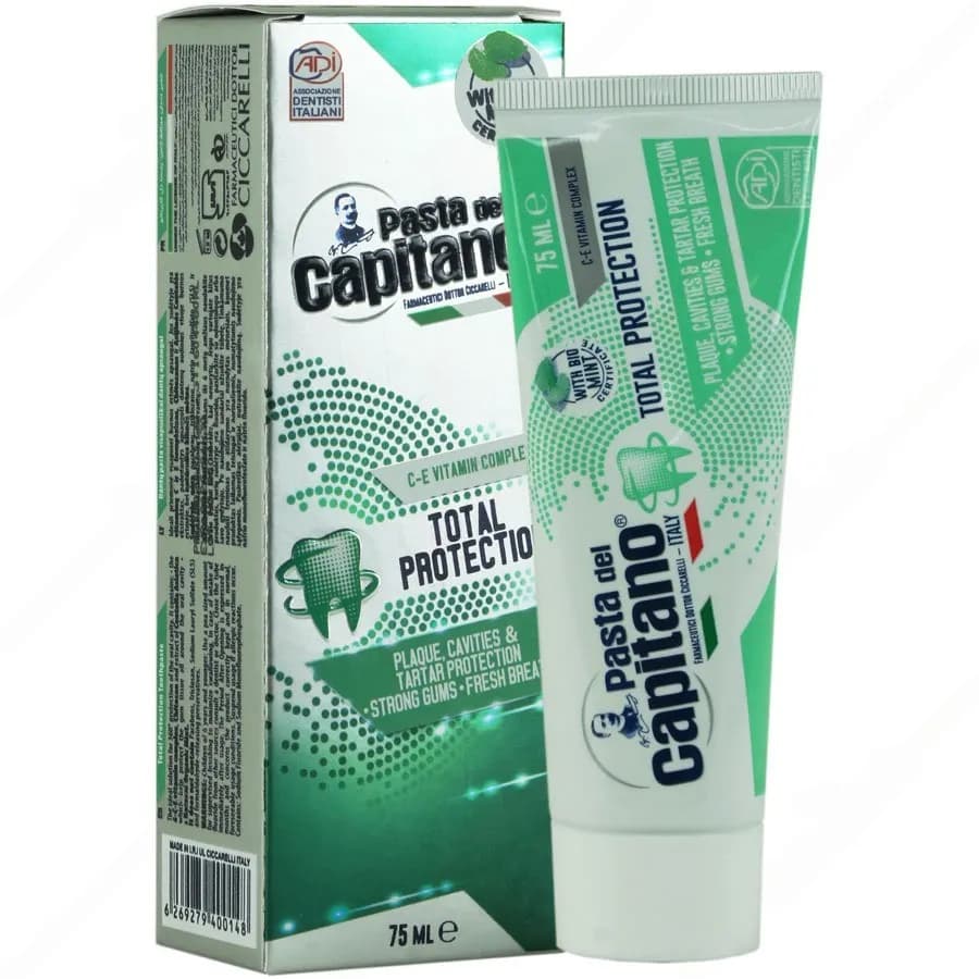 خمیردندان محافظت کامل Total Protection پاستا دل کاپیتانو مدل حجم 75 میلی لیتر — تصویر ۸