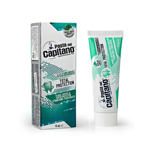 خمیردندان محافظت کامل Total Protection پاستا دل کاپیتانو مدل حجم 75 میلی لیتر — تصویر ۷