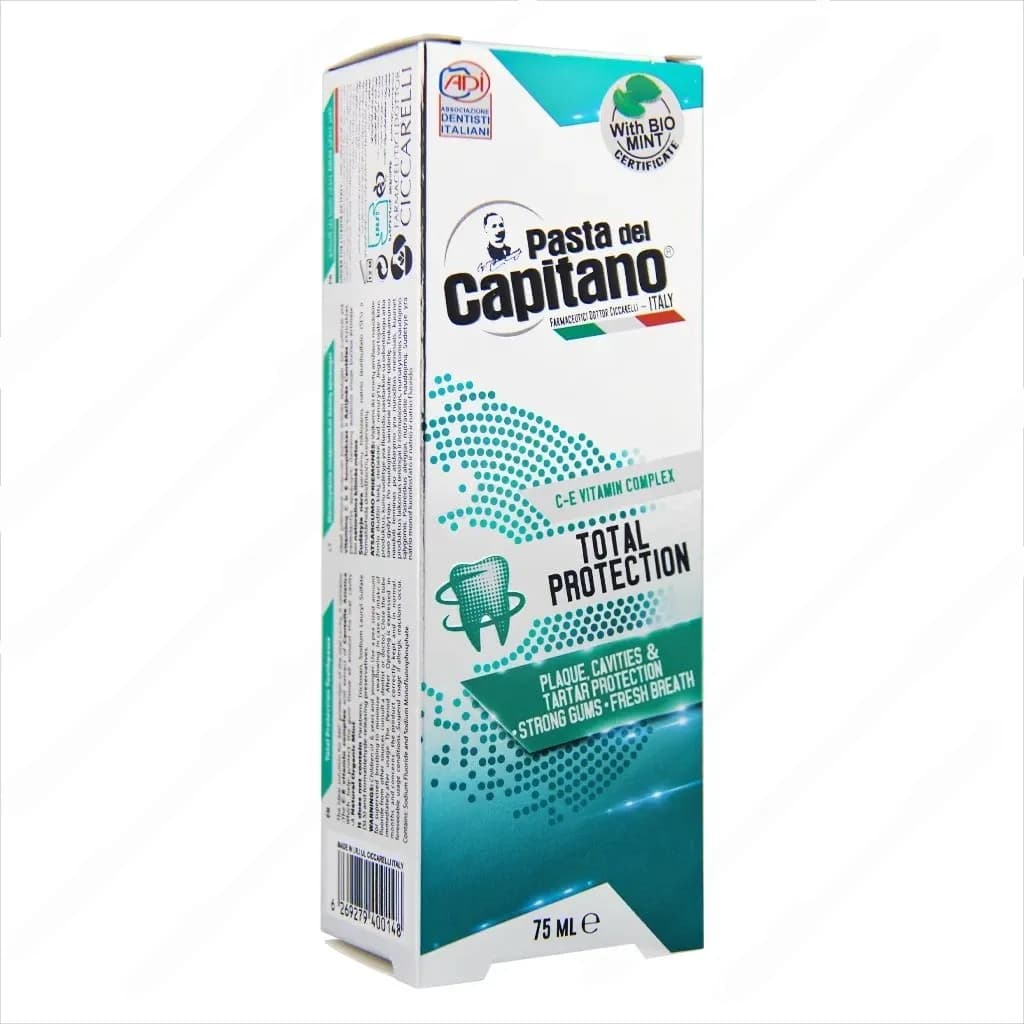 خمیردندان محافظت کامل Total Protection پاستا دل کاپیتانو مدل حجم 75 میلی لیتر — تصویر ۲