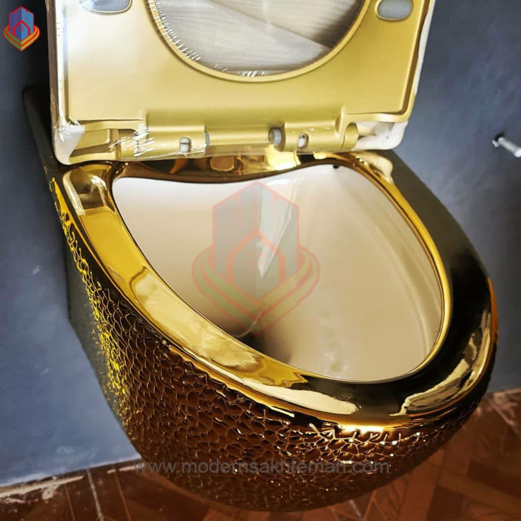 وال هنگ لوکس وارداتی سفید طلایی مدل WT130