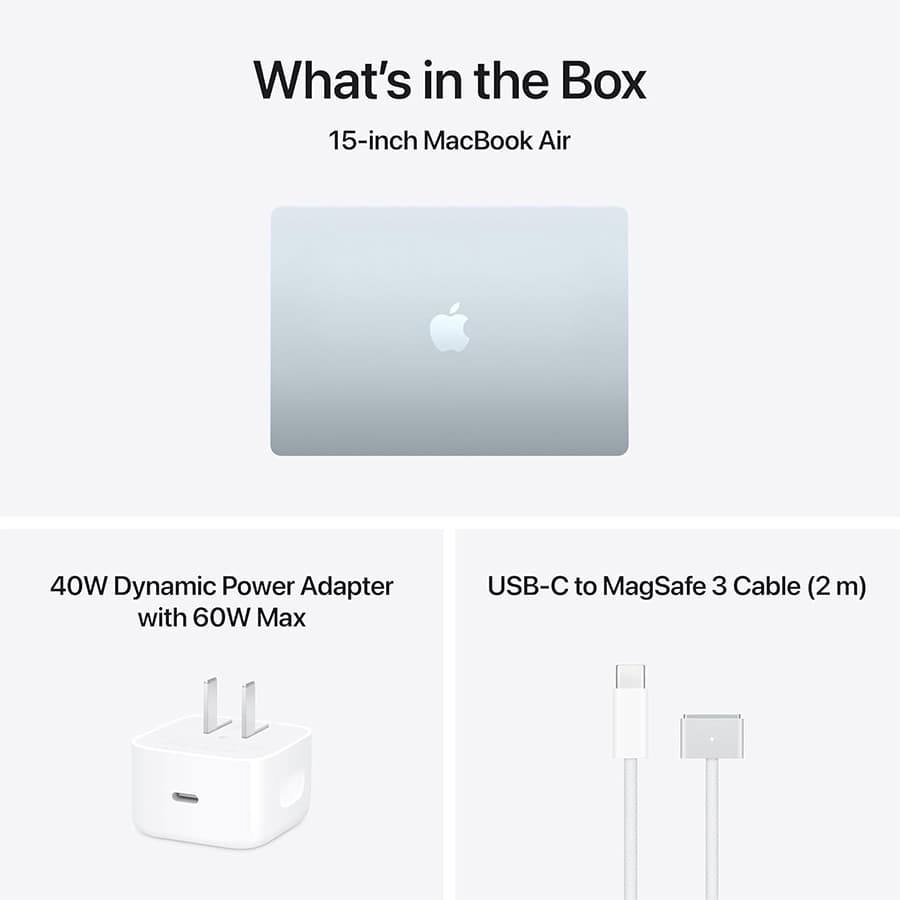 مک بوک ایر 15 اینچ MDVU4 M5 2026 24GB 1TB Sky Blue — تصویر ۵