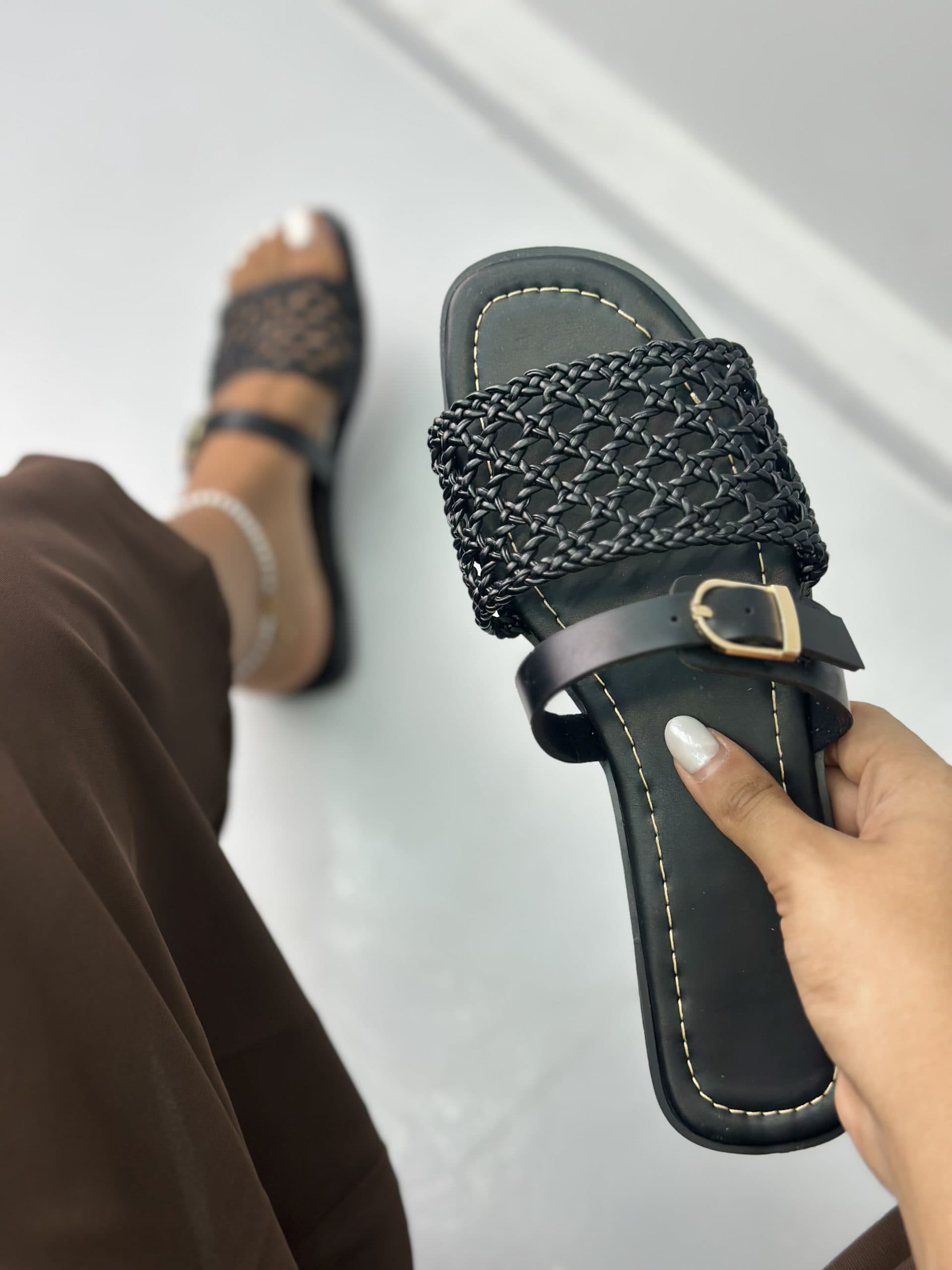 صندل زنانه حصیری 11084 — تصویر ۲