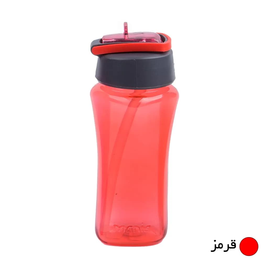 بطری مانیا مدل مربعی نی دار کد 103503 گنجایش 350 میلی لیتر — تصویر ۲