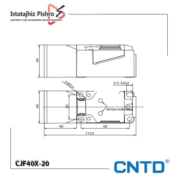 سنسور القایی CNTD مدل CJF40X-20 — تصویر ۲