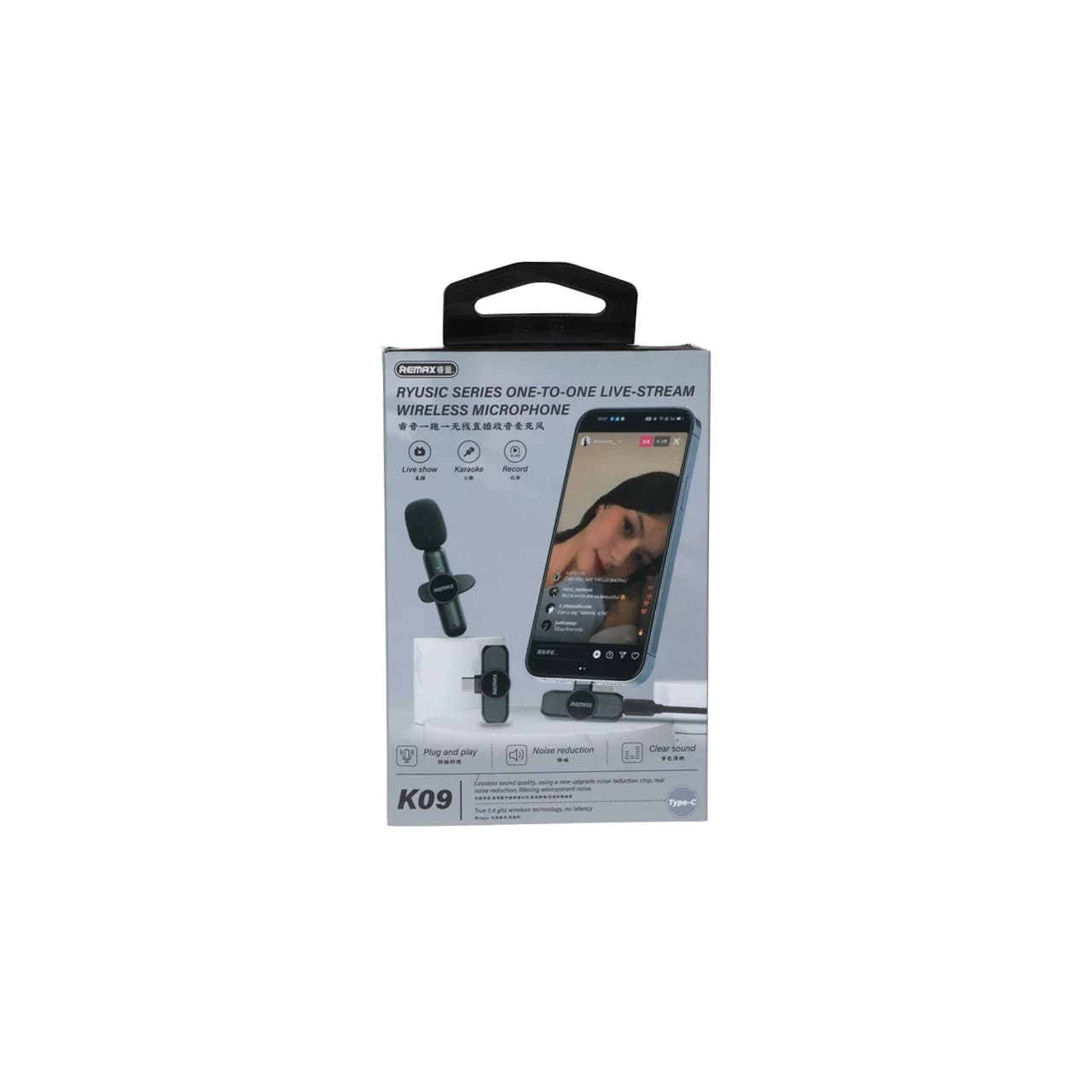 میکروفون بی سیم Remax Type-C مدل K09 – مشکی – RYL — تصویر ۵