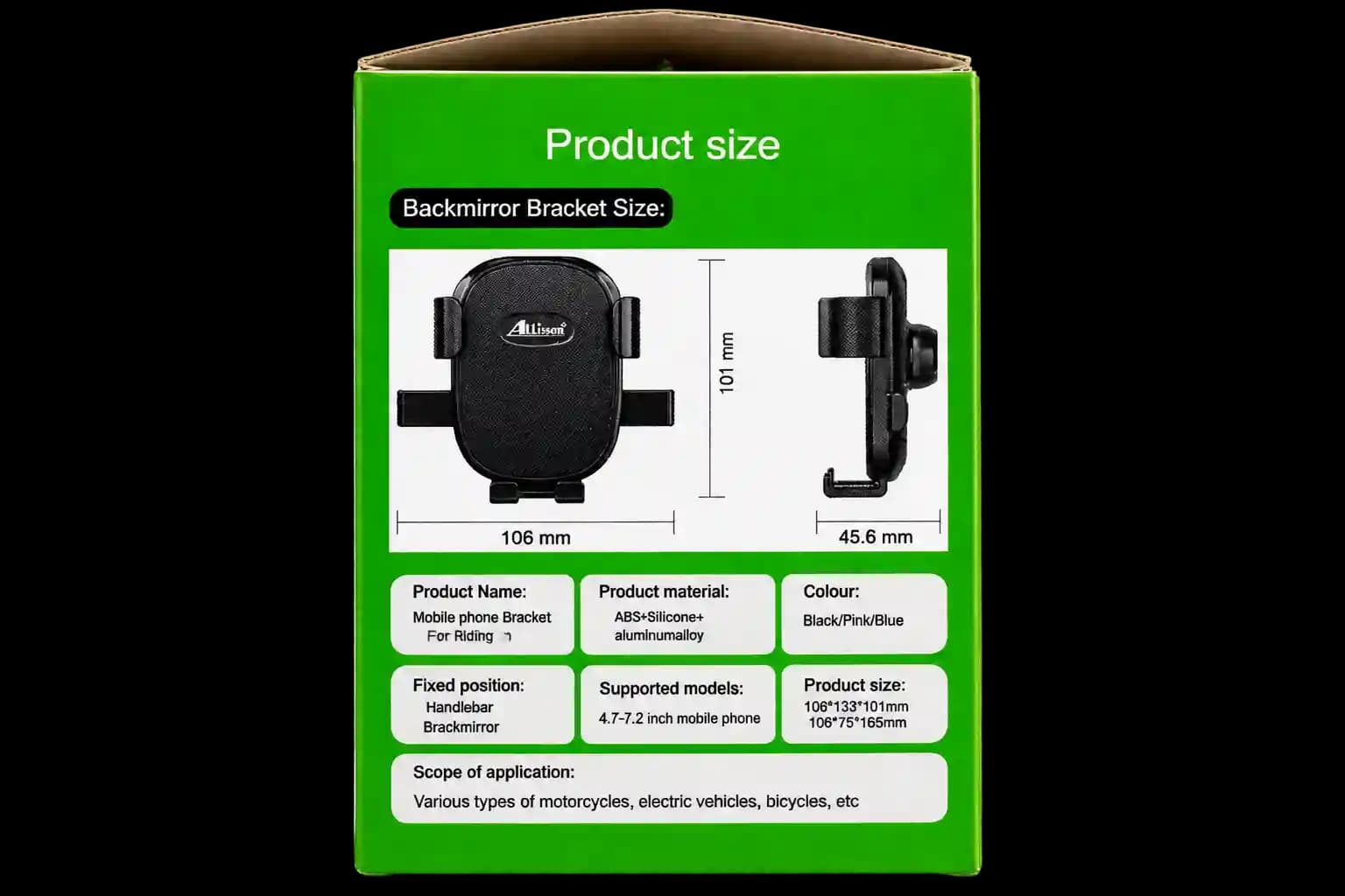 پایه نگهدارنده گوشی ویژه دوچرخه و موتور (Mobile phone Bracket For Riding) — تصویر ۴