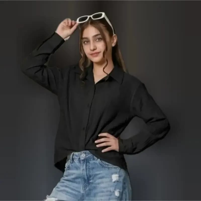 شومیز تابستانه گره ای دخترانه پری سایز 7 تا 16 سال — تصویر ۲