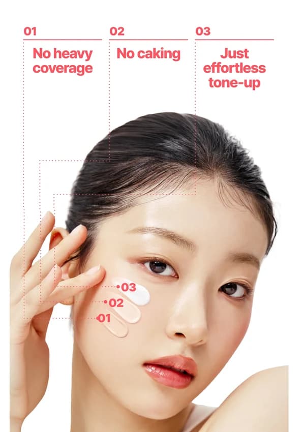 ضدآفتاب سرم‌مانند نامبوزین No.3 No Filter Tone-Up Sun Serum – شماره 01 Blur — تصویر ۴