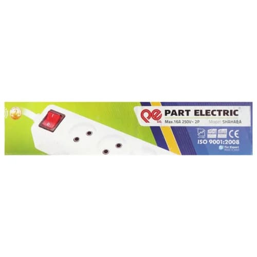 چند راهی 4 خانه پارت الکتریک Shahab PE651 با کابل 1.8 متر — تصویر ۲