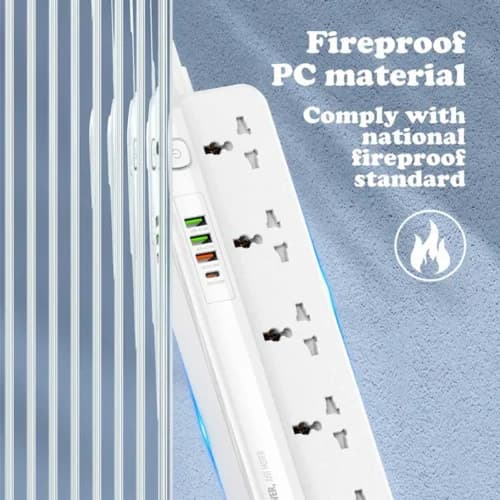 چند راهی 5 خانه الدینیو SC5415 با کابل 2 متری + شارژر USB و Type-C — تصویر ۶