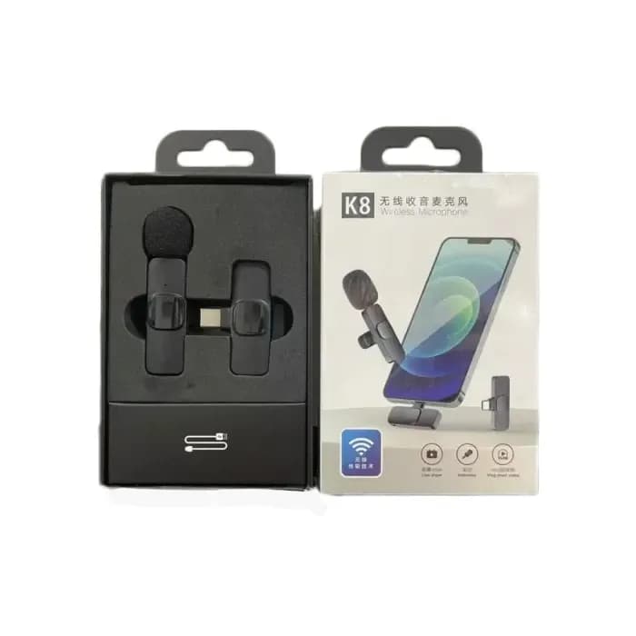 میکروفن مدل یقه ای K8 TYPE-C به همراه تبدیل لایتنینگ — تصویر ۲