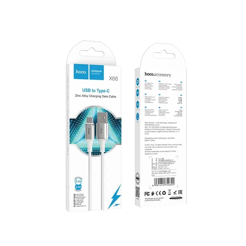 کابل تبدیل USB به usb-c هوکو مدل X66 طول 1 متر — تصویر ۳