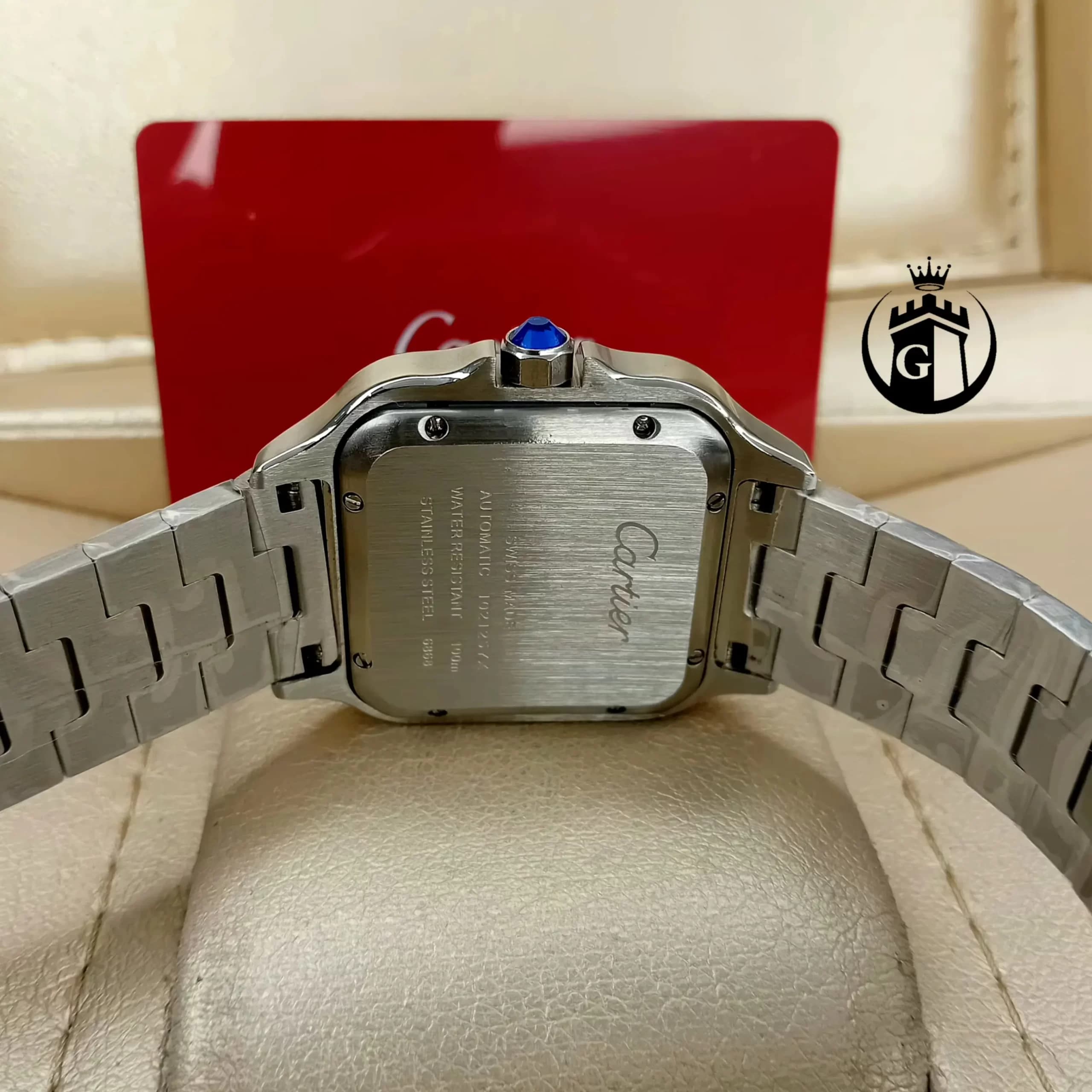 ساعت مچی مردانه اورجینال کارتیه Cartier | ساعت عقربه ای استیل 316 شیک و کلاسیک — تصویر ۳
