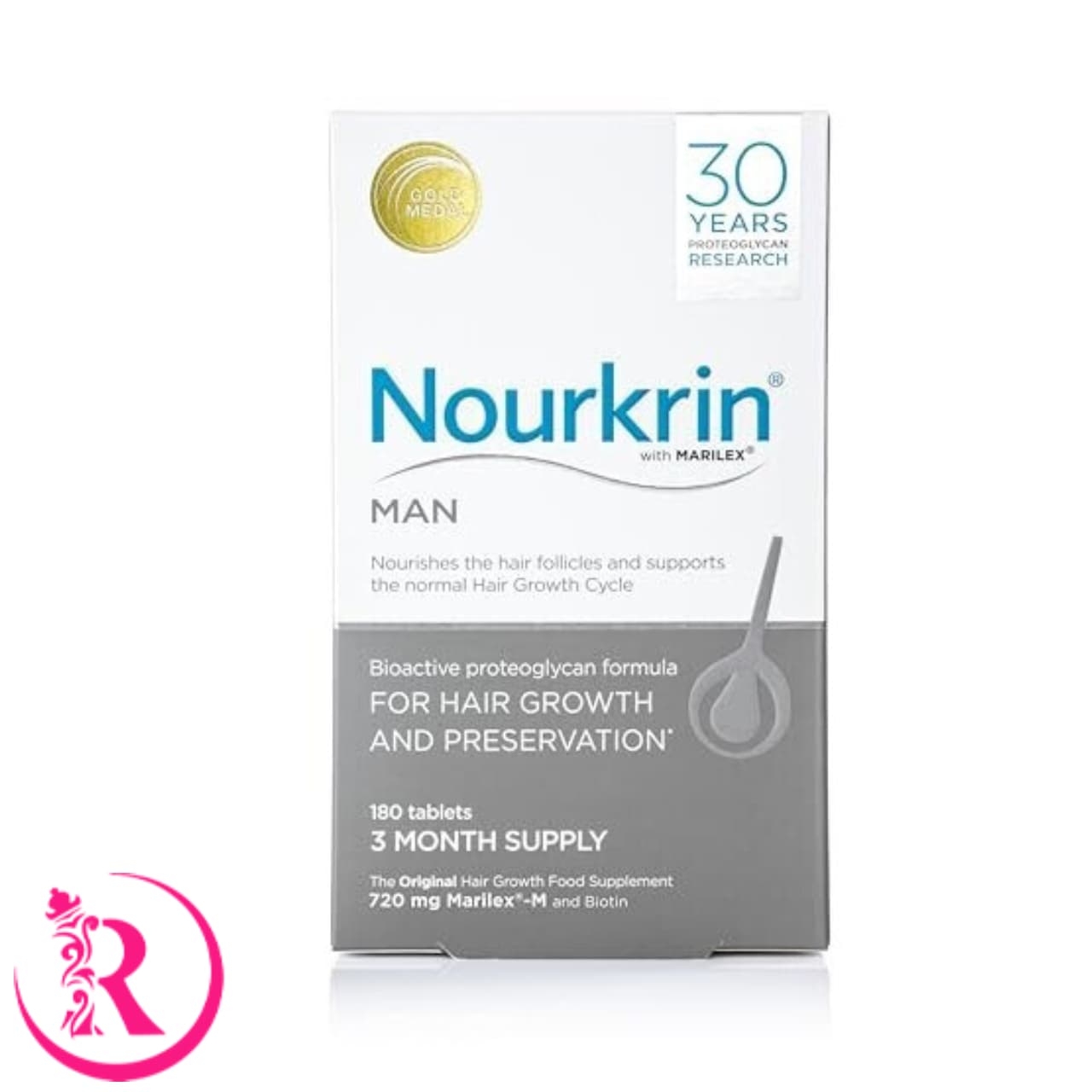 مکمل نورکرین آقایان 40 عددی (دو ورق 20عددی) | Nourkrin Man Hair Preservation 40 Tablets