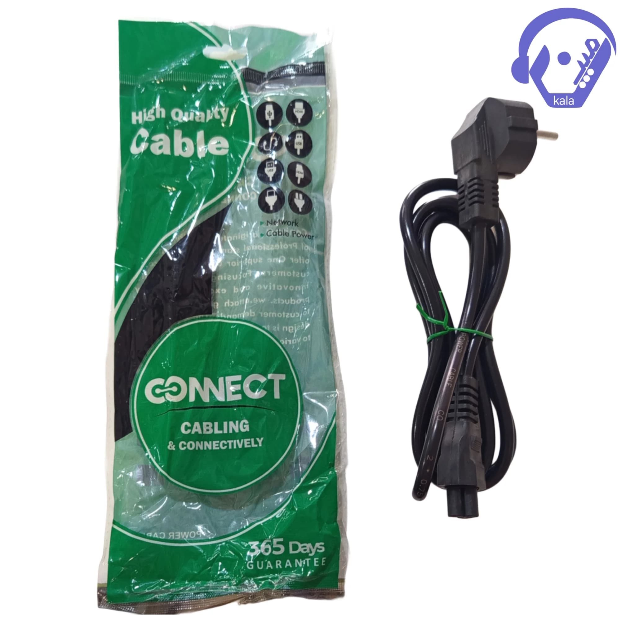 کابل برق لپ‌تاپ Connect (سه‌پین شبدری / Cloverleaf C5)