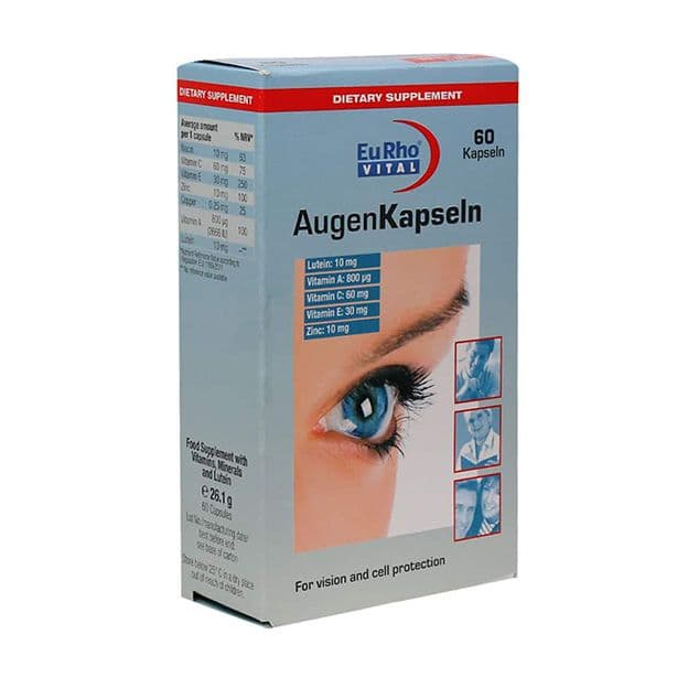 کپسول چشم اوژن یوروویتال (EuRhoVital) 60 عددی