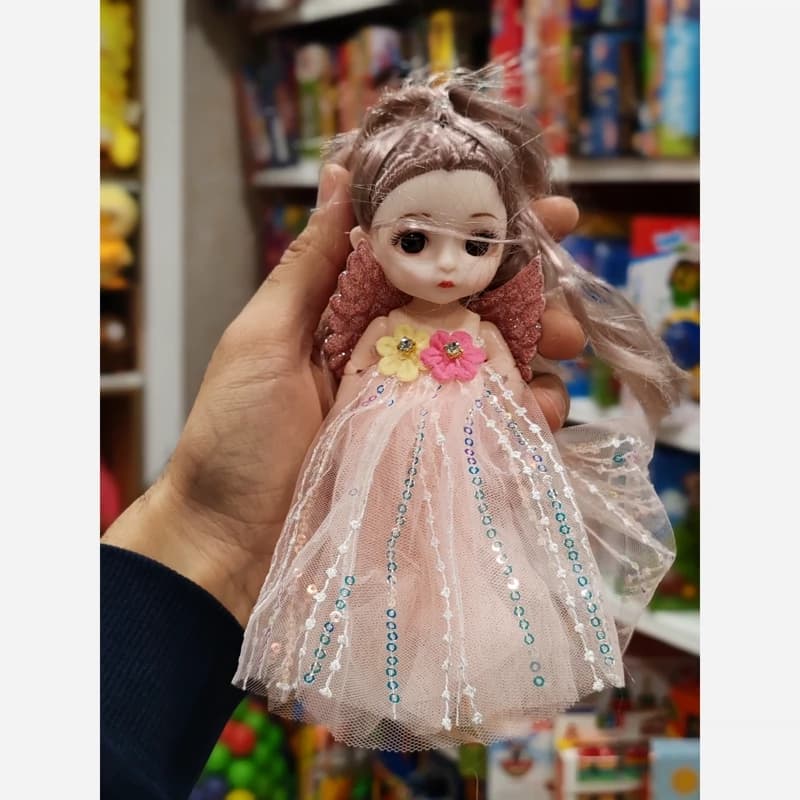 عروسک چشم تیله ای دختر فرشته ای بالدار آویزی — تصویر ۲