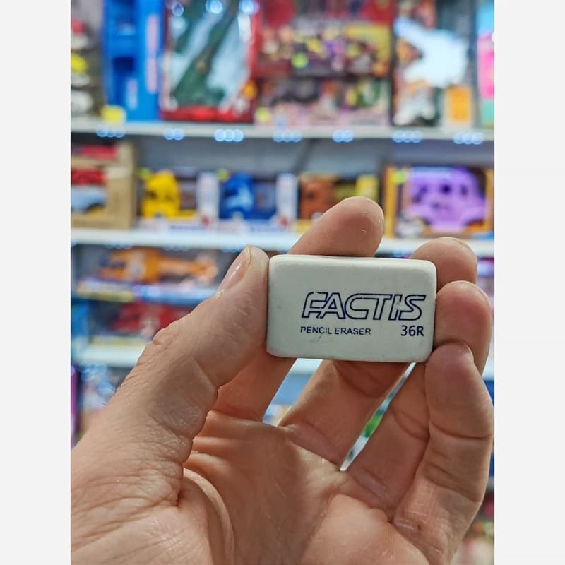 پاک کن Factis مستطیل سفید دو سایز تکی — تصویر ۲