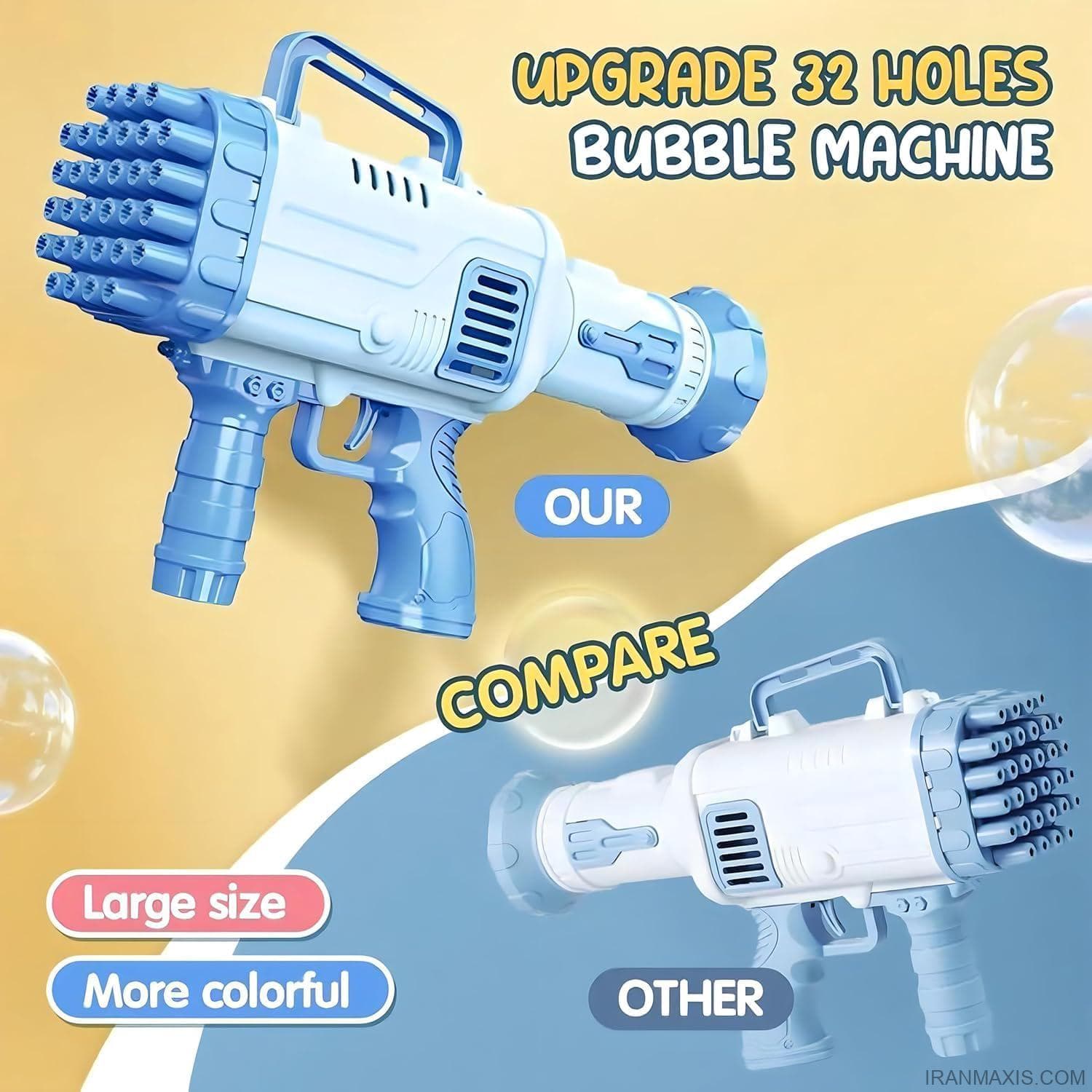 حباب ساز بزرگ تفنگی سایز بزرگ | Automatic Bubble Machine | BAZOOKA BUBBLE — تصویر ۳