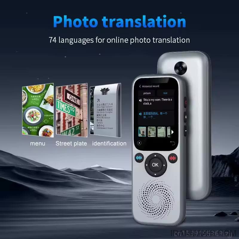 مترجم S20 هوشمند 138 زبان قابل حمل (دستگاه مترجم) | S20 AI Translator Device Supports 138 Languages Intelligent Translator ChatGPT Real-time Voice Recording Text Translate Machine — تصویر ۲