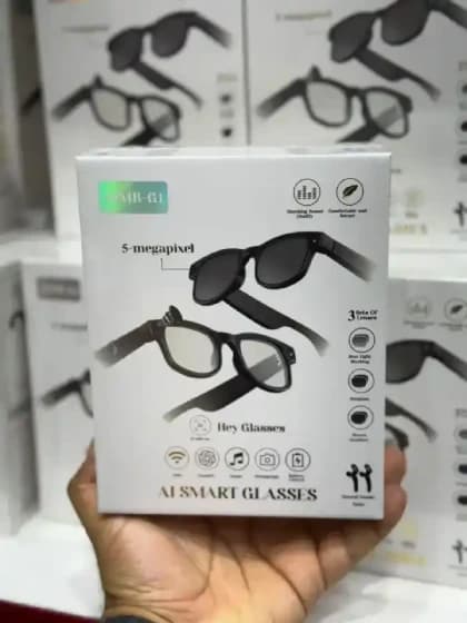 عینک هوشمند دوربین دار مدل AIMB-G1 مجهز به هوش مصنوعی | Smart AI Sunglasses with Camera & Bluetooth Audio Vintage Sports Driving Glasses — تصویر ۲