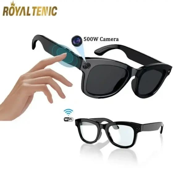 عینک هوشمند دوربین دار مدل AIMB-G1 مجهز به هوش مصنوعی | Smart AI Sunglasses with Camera & Bluetooth Audio Vintage Sports Driving Glasses — تصویر ۴