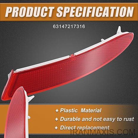 شبرنگ سپر عقب چپ و راست بی ام و X3 سال های 2011 تا 2017 (اورجینال) | Rear Bumper Reflector, Waterproof Bumper Night Reflector for F25 X3 — تصویر ۵