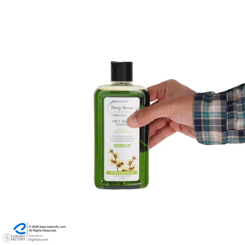 شامپو مو دیپ سنس مدل Amla حجم 400 میلی‌لیتر با خاصیت تقویت‌کنندگی و ضد شوره مناسب پوست سر چرب و مستعد شوره — تصویر ۴