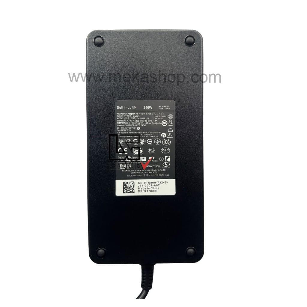 شارژر آداپتور اورجینال لپ تاپ Dell 19.5V 12.3A 240W Pin 7.4×5.0 Slim — تصویر ۲